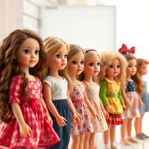 A selection of dolls with diverse features and outfits