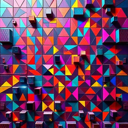 A set of magnetic tiles in various geometric shapes and colors